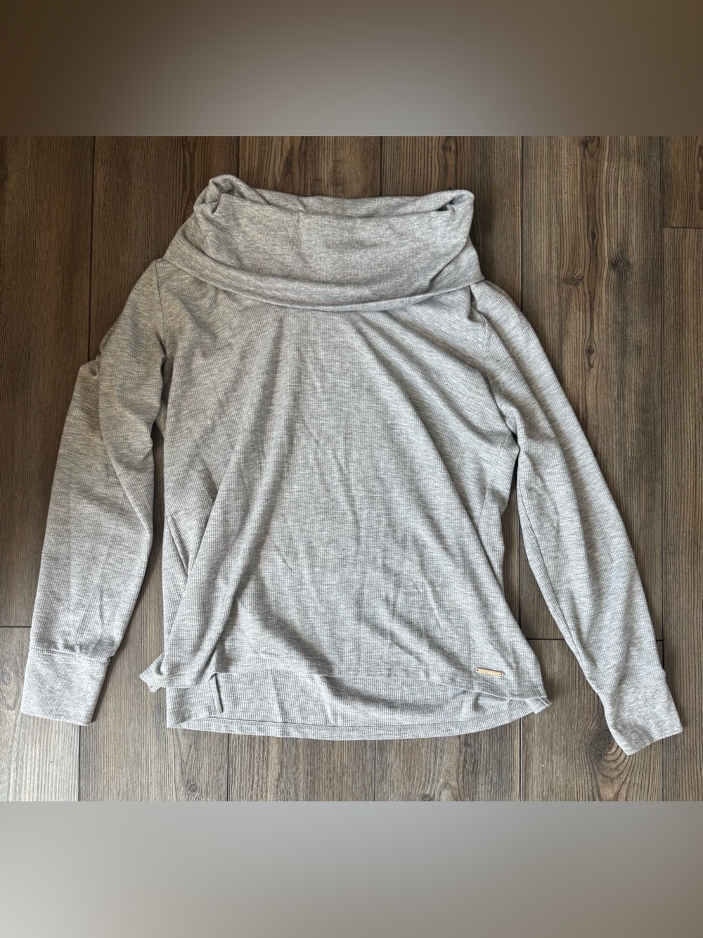 MICHAEL Michael Kors Light Heather Gray Cowl Neck Pullover